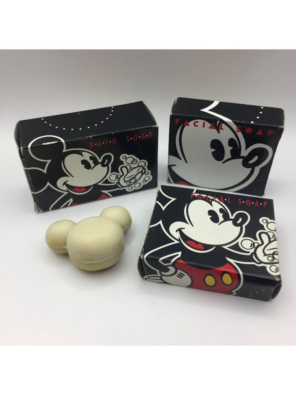 Vintage Disney Resorts Set of 4 Mickey Mouse Bath Facial Soap Bars With Boxes
